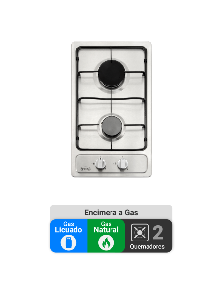 Encimera Gas Natural Albin Trotter Breit 2 Platos