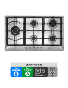 Encimera Gas Natural Albin Trotter Professional 90 5 Platos