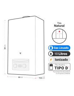 Calefont Albin Trotter 10 Litros Tiro Natural Gas Licuado 2