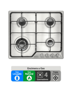 Encimera Gas Natural Albin Trotter Exclusive 60 FFD 4 Platos