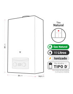 Calefont Albin Trotter 10 Litros Tiro Natural Gas Natural 2