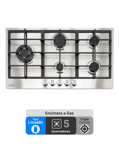 Encimera Gas Licuado Albin Trotter Breit Pro 90 5 Platos