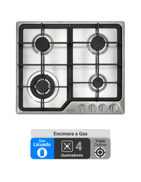 Encimera Gas Licuado Albin Trotter Professional 60 4 Platos