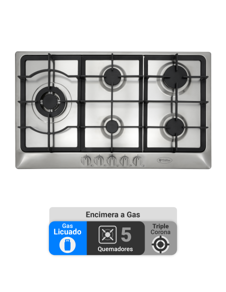 Encimera Gas Licuado Albin Trotter Professional 90 5 Platos