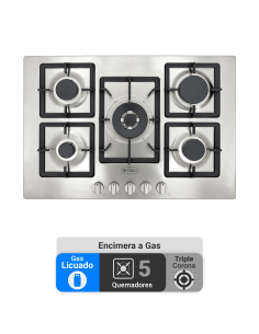 Encimera Gas Licuado Albin Trotter Quadra 75 5 Platos