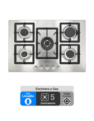 Encimera Gas Licuado Albin Trotter Quadra 75 5...