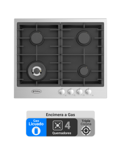 Encimera Gas Licuado Albin Trotter Twin 60 4 Platos