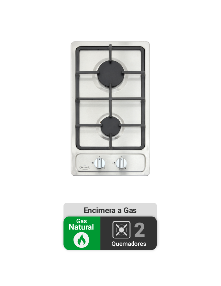 Encimera Gas Natural Albin Trotter Breit FF 2 Platos