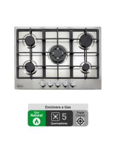 Encimera Gas Natural Albin Trotter Breit Pro 75 5 Platos