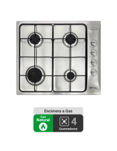 Encimera Gas Natural Albin Trotter Klassik 60 FFD 4 Platos