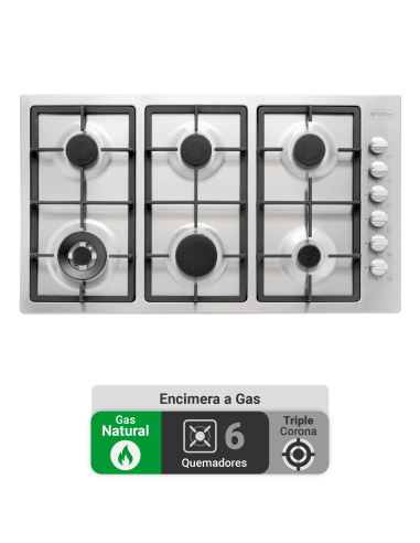 Encimera Gas Natural Albin Trotter Quadra 90 cm...