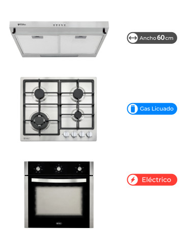 Kit Cocina Gas Licuado Harburg Breit Pro Inox