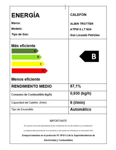 Calefont Albin Trotter 11 Litros Tiro Natural...