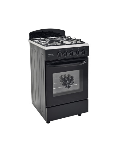 Cocina a gas ESSEN 4P 4 platos Negro Matte