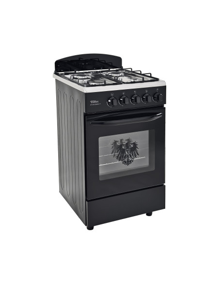 Cocina a gas ESSEN 4P 4 platos Negro Matte