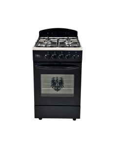 Cocina a gas ESSEN 4P 4 platos Negro Mate