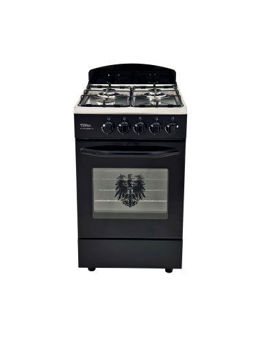 Cocina a gas ESSEN 4P 4 platos Negro Matte