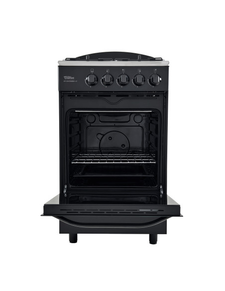 Cocina a gas ESSEN 4P 4 platos Negro Matte