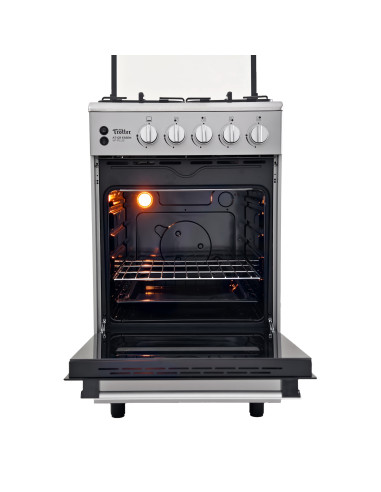 Cocina a gas ESSEN 4P PLUS 4 platos Acero...
