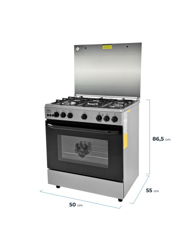 Cocina a gas ESSEN 5P PRO 5 platos Convector y...