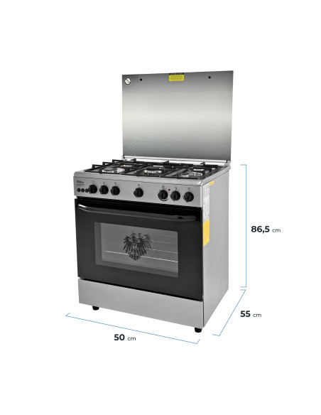 Cocina a gas ESSEN 5P PRO 5 platos Convector y Grill