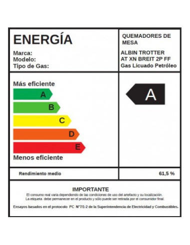 Encimera Gas Licuado Albin Trotter Breit FF 2...