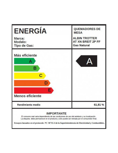 Encimera Gas Licuado Albin Trotter Breit FF 2 Platos