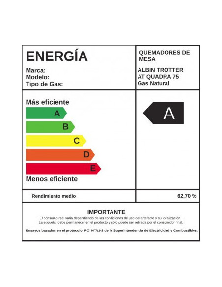Encimera Gas Licuado Albin Trotter Quadra 75 5 Platos