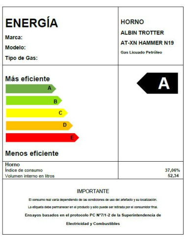 HORNO A GAS AT-XN HAMMER N19