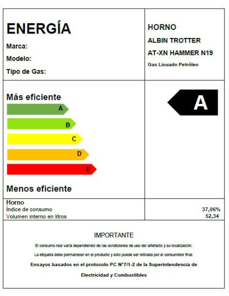 HORNO A GAS AT-XN HAMMER N19