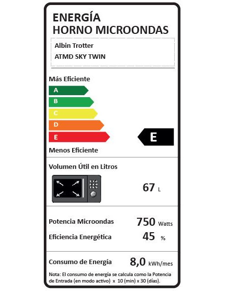 Horno Eléctrico Empotrable con Microondas Sky Twin
