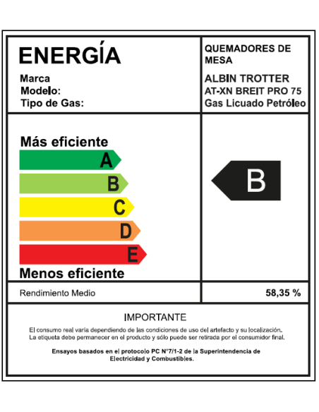 Encimera Gas Licuado Albin Trotter Breit Pro 75 5 Platos