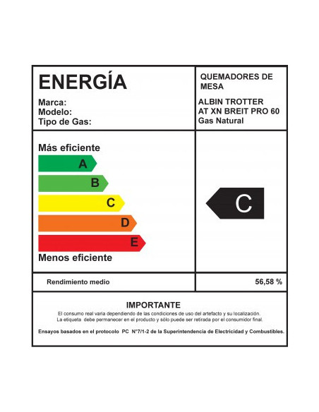 Encimera Gas Licuado Albin Trotter Breit Pro 60 4 Platos