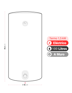 Termo Eléctrico Mural Albin Trotter 100 Litros 1,5 kW 2