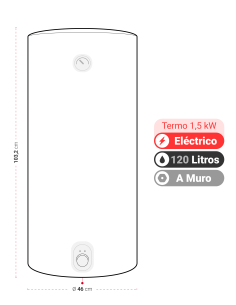 Termo Eléctrico Mural Albin Trotter 120 Litros 1,5 kW 2