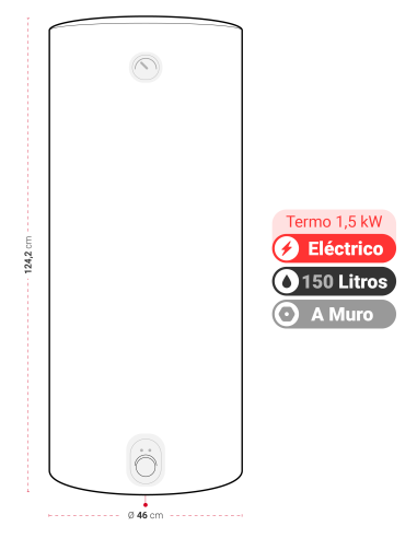Termo Eléctrico Mural Albin Trotter 150 Litros...