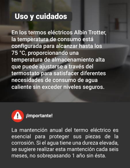Termo Eléctrico Mural Albin Trotter 80 Litros 1,5 kW