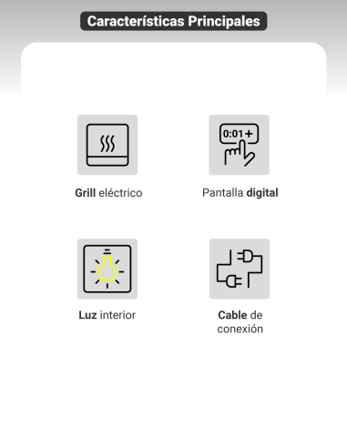 HORNO MICROONDAS AT-GL M WELLE 25BI