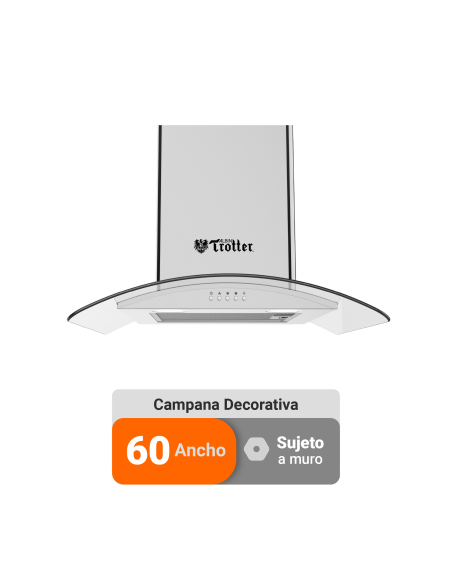 Campana de Cocina Albin Trotter Bogen 60 cm Inox/vidrio