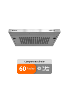 CAMPANA AT-MD ESSENTIAL 601 N21 INOX (INCLUYE FILTRO DE...