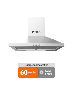 Campana de Cocina Albin Trotter Pyramid 60 cm Inox