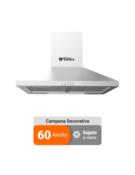 Campana de Cocina Albin Trotter Pyramid 60 cm Inox