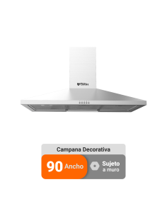 Campana de Cocina Albin Trotter Pyramid 90 cm Inox