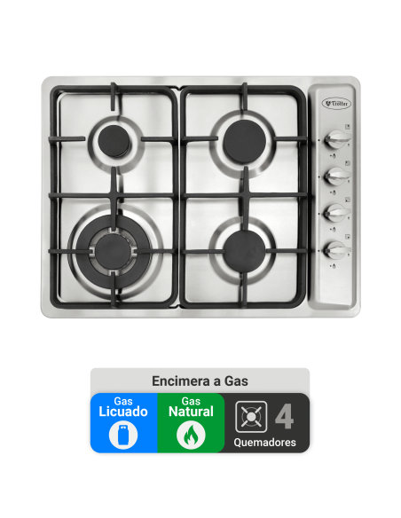 Encimera Gas Licuado Albin Trotter Fein Pro FFT FFD 4 Platos