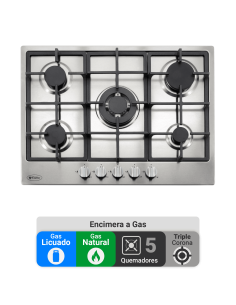 Encimera Gas Licuado Albin Trotter Breit Pro 75 5 Platos