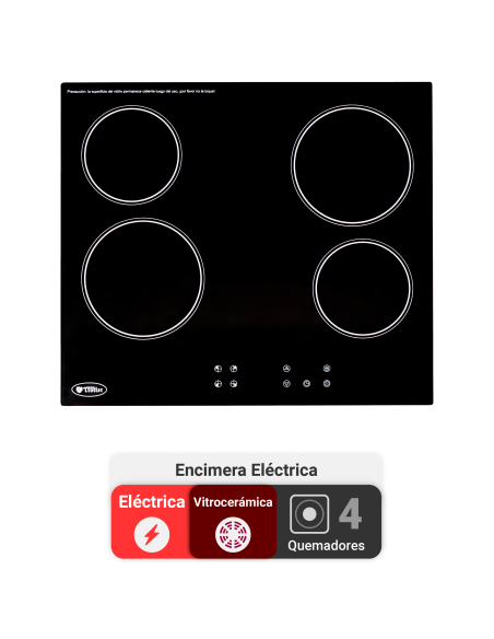 Encimera Eléctrica Albin Trotter Glaskeramik Touch 4P