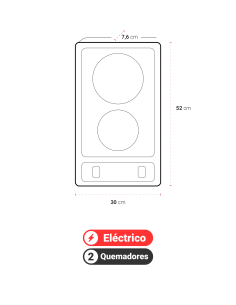 Encimera Eléctrica Albin Trotter Strom 2 Platos 2