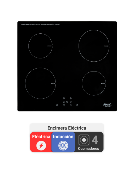 Encimera Eléctrica Albin Trotter Induktion 4 Platos