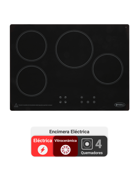 Encimera Eléctrica Albin Trotter Glass Fein 60 4 Platos