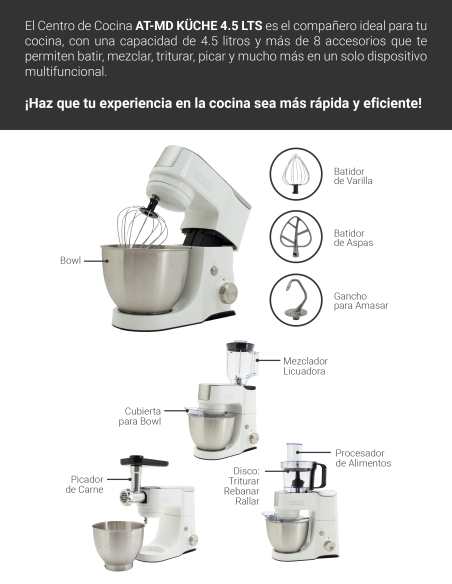 CENTRO DE COCINA AT-MD KÜCHE 4.5 LTS